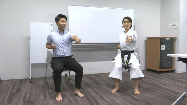 東京オリンピック「銀メダル」空手道の清水希容さんに、座ったまま誰でもできる空手エクササイズを教えてもらった|TBS NEWS DIG