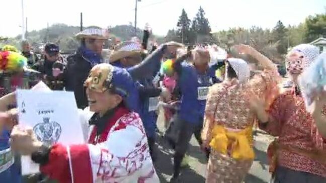 コスプレ・ひょっとこが地域に繰り出す「ひょっとこロゲイニング」福島・郡山市西田町|TBS NEWS DIG