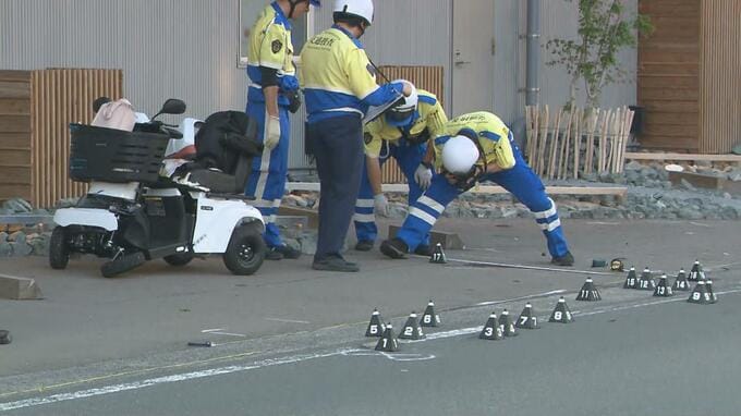 電動車いす80代女性死亡　現場は白線区分の「路側帯」　前から走って来たトラックと衝突　長崎・雲仙市|TBS NEWS DIG