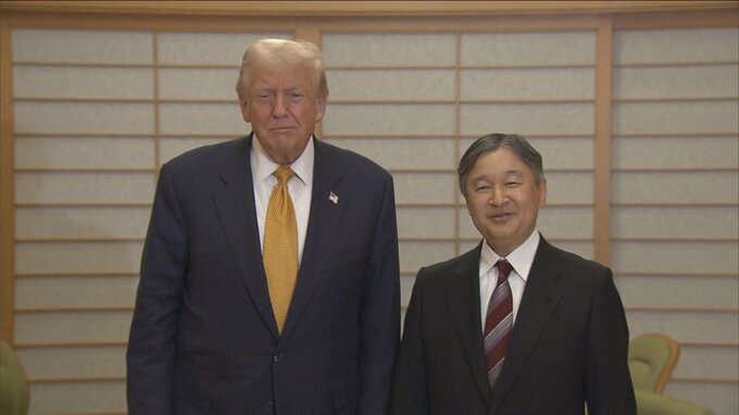 【写真で見るトランプ大統領来日】天皇陛下との写真撮影 大統領専用車「ビースト」の中で手を挙げ皇居を去るトランプ大統領 都内の大規模警備も|TBS NEWS DIG