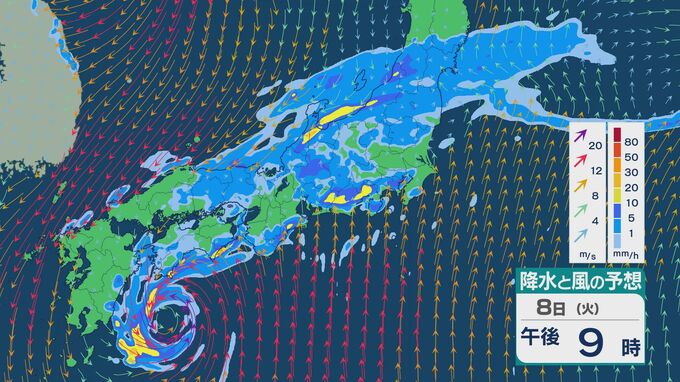 【大雨情報】前線が週の半ばにかけて北上 北陸では8日(火)は雨が降りやすく大雨のおそれ 週の後半での前線の動向にも注意を 雨と風シミュレーション　|TBS NEWS DIG