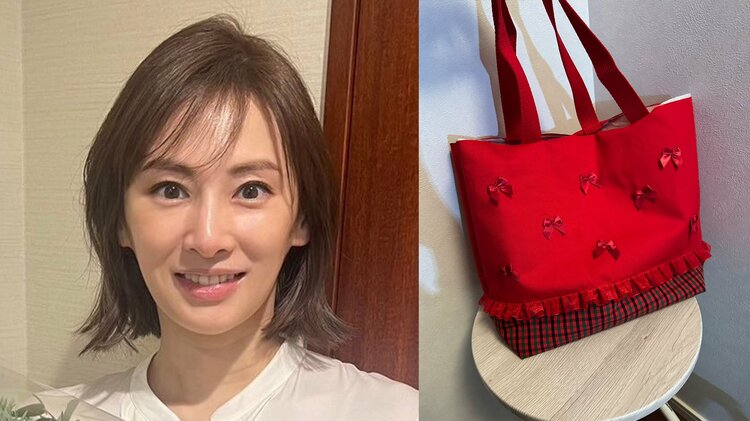 北川景子】 長女に作った赤いトートバックを公開 「気に入ってくれて