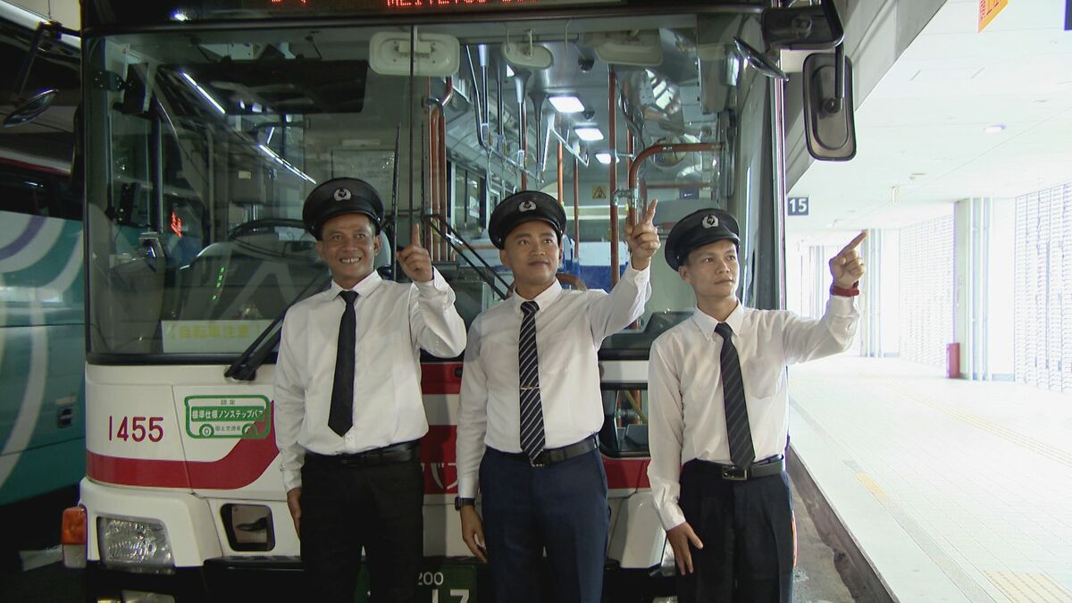 特定技能外国人のバス運転手 名鉄バスに入社  東海3県初  人手不足解消に向けインドネシア国籍の3人採用