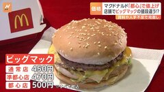 マクドナルド「都心」の店舗で値上げ　「都心」「準都心」「通常」でビッグマックなどの値段が異なる| TBS CROSS DIG with Bloomberg