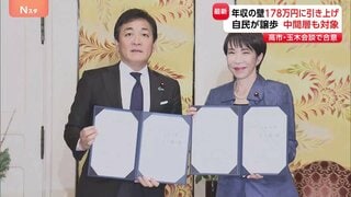 「年収の壁」178万円まで引き上げ 自民・国民党首会談で合意 自民党が譲歩　給食無償化も月5200円支援で合意 所得制限なし 自民・維新・公明| TBS CROSS DIG with Bloomberg