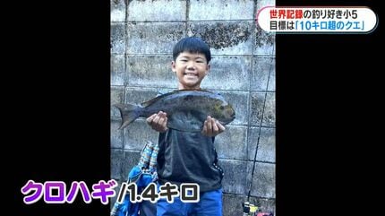 4つの世界記録”持つ釣り大好き小学生「10キロ以上あるクエ釣りたい