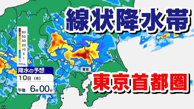 【東京など１都５県】 「線状降水帯」予測情報 大雨災害発生の危険 急激に高まる【３０分ごとの雨のシミュレーション】東京・神奈川・埼玉・千葉・群馬・栃木・茨城|TBS NEWS DIG