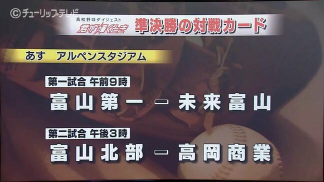 富山第一は相手エース想定したシート打撃、未来富山は守備に時間を割く 24日の準決勝前にアルペンスタジアムで練習 夏の高校野球富山大会|TBS NEWS DIG
