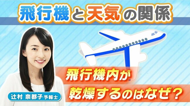 【飛行機のギモン】飛行機内が乾燥するのはなぜ？客室乗務員も実践している乾燥対策とは？元ＣＡの気象予報士が解説【MBSお天気通信】|TBS NEWS DIG