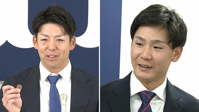 野間峻祥＆森浦大輔　笑顔で “一発サイン”　主力組の契約更改始まる　広島カープ　|　RCC NEWS | 広島ニュース | RCC中国放送