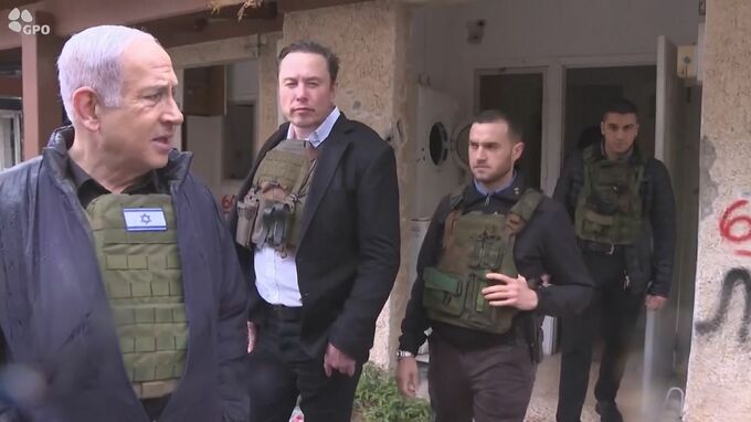 イーロン・マスク氏 イスラエルを訪問　「ハマス」に襲撃された南部集落を視察|TBS NEWS DIG