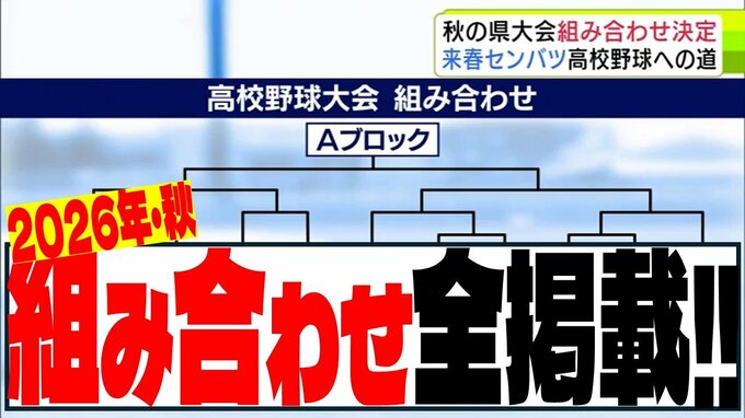 秋の高校野球2026　青森県大会　組み合わせ決定　“夏の王者”である青森山田のほか八戸学院光星・弘前学院聖愛・八戸工大一は…【全組み合わせ掲載　秋季東北地区高等学校野球青森県大会】|TBS NEWS DIG