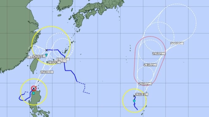 【トリプル台風発生・最新情報】台風第7号（フランシスコ）に続き　8号（コメイ）…9号（クローサ）まで続々発生…　トリプル台風の今後の進路は？【気象庁発表の最新の全般台風情報あり】|TBS NEWS DIG