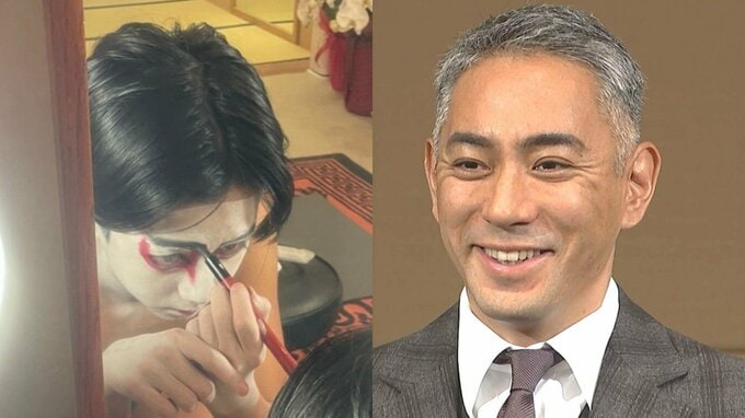 【 市川團十郎 】「助六の化粧の練習してた、嬉しかったです。」長男・勸玄（市川新之助）さんが熱心に化粧をする姿公開　「少しずつ伝えていきます。二人に、」|TBS NEWS DIG