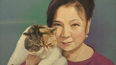 画家」八代亜紀さんを知る絵画展 遺作の自画像で描いた着物は現物も