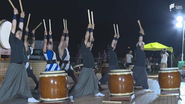 「按針祭」で太鼓合戦 力強いばちさばき、迫力ある音が響く 熊本の地震被災地支援で募金活動も＝静岡・伊東市|TBS NEWS DIG