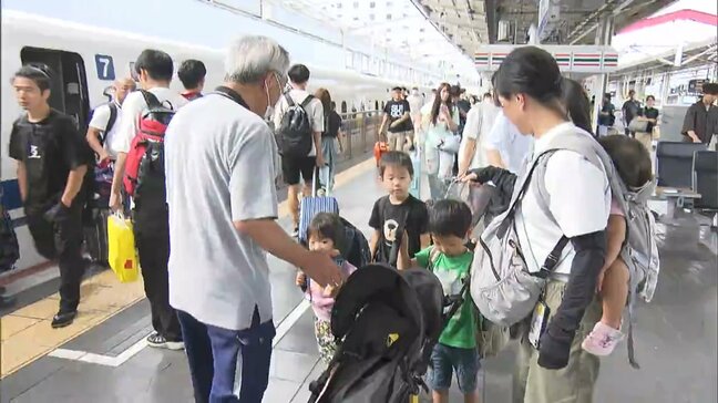 JR岡山駅でも帰省ラッシュ始まる 新幹線や在来線ともに下りは9日がピーク【岡山】|TBS NEWS DIG