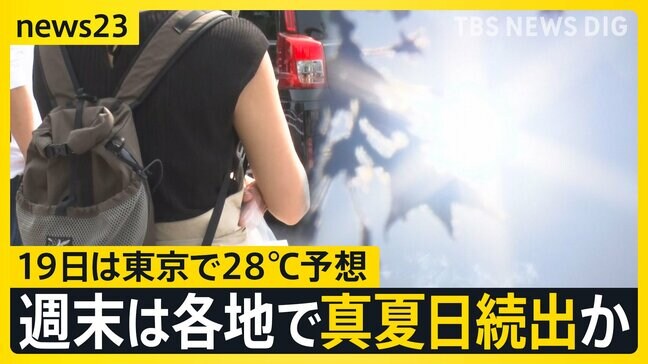 週末は各地で真夏日続出か “春の熱中症”を防ぐには? 土日は山手線・京浜東北線の運休にも注意…54万人以上に影響か 臨時休業を決めた店も【news23】|TBS NEWS DIG