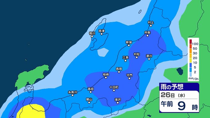 新潟県内は24日夜のはじめ頃～26日にかけて落雷や急な強い雨などに注意　強い寒気流入で大気の状態が不安定に【今後の雨のシミュレーション・24日正午更新】　|　新潟のニュース・天気｜BSN NEWS｜BSN新潟放送