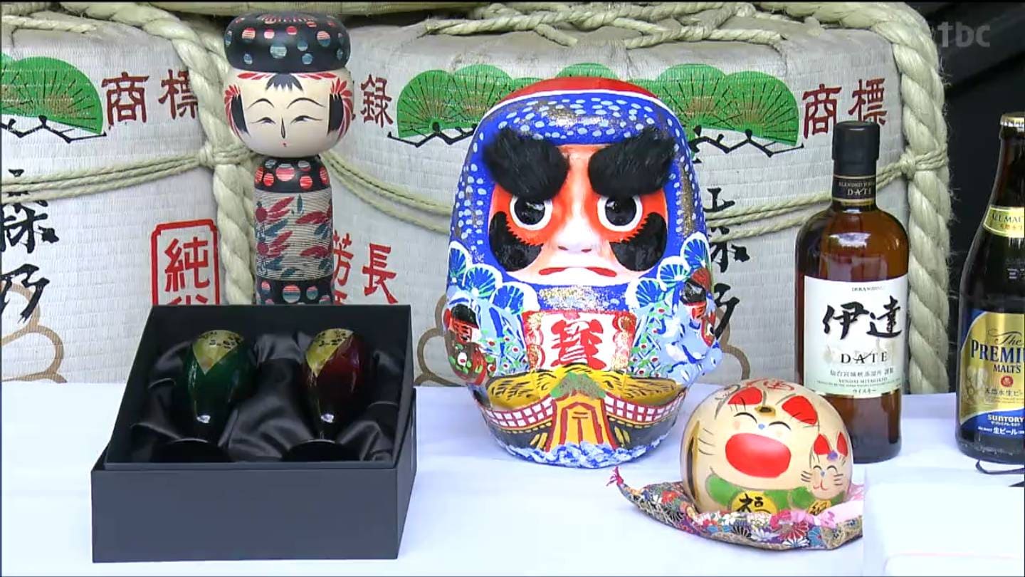 政宗公の力をお借りしながら」青葉まつりを前に瑞鳳殿に地元名産品を