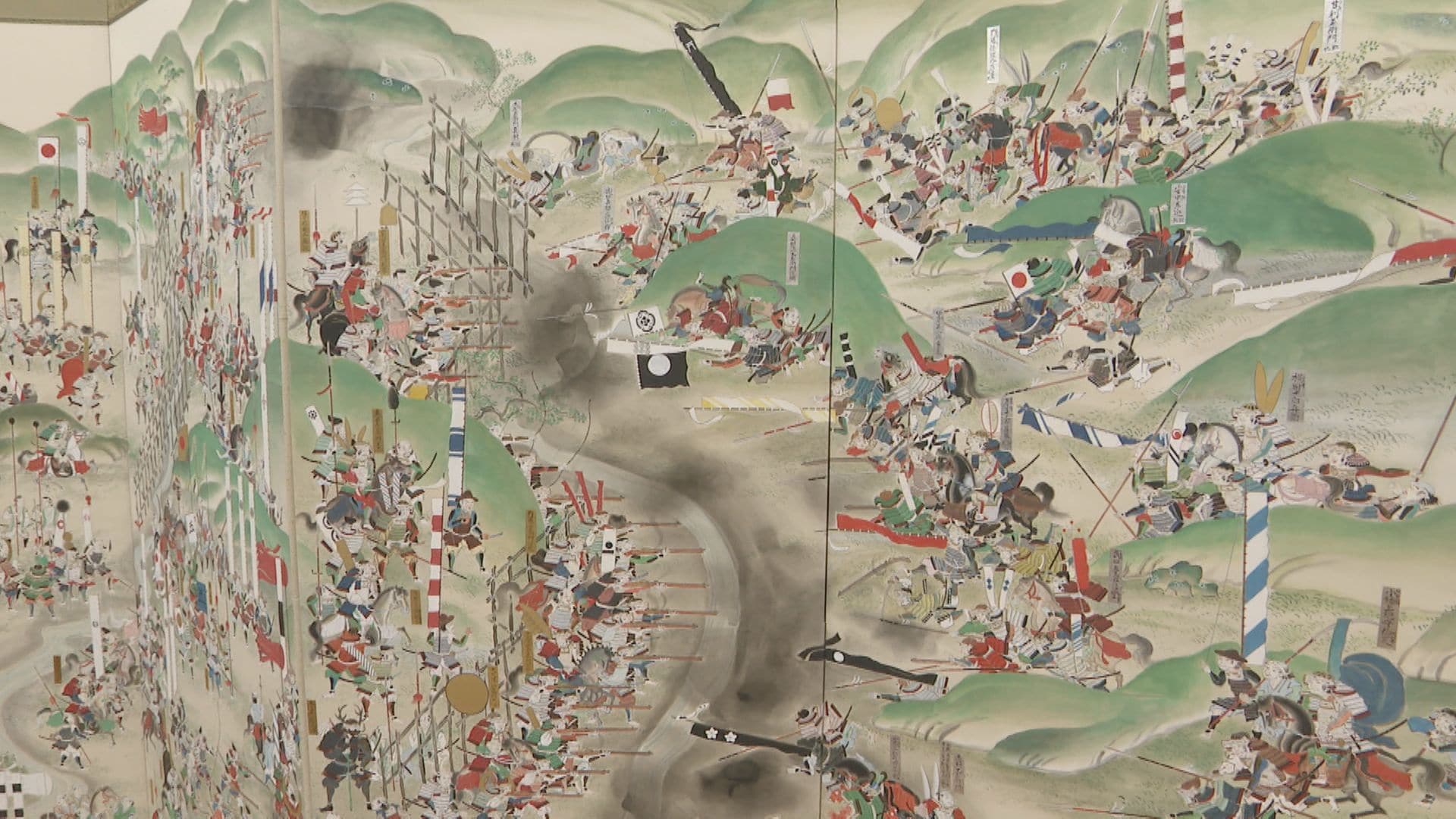 長篠・長久手合戦図屏風」復元模写を公開 本物とほぼ同じ素材・技法で