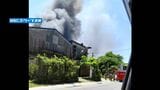 激しく黒煙上がる　資材置き場で火災　鹿児島市|TBS NEWS DIG