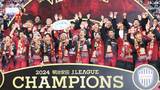J1連覇のヴィッセル神戸、屋外でアツいビールかけ ！ エース大迫勇也「連覇は素晴らしい」きょう1ゴールの武藤嘉紀「おいしいですビール」|TBS NEWS DIG