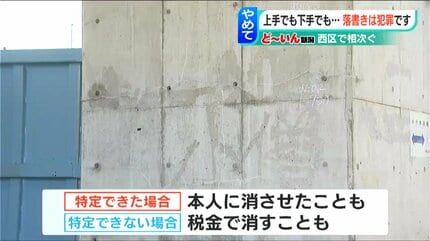 消しては描かれの繰り返し…こ線橋の落書き「何の意図があってこんな