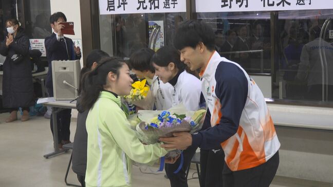 冬季五輪へ!長野県諏訪地域にゆかりのあるスピードスケート日本代表3選手の壮行会 長野・岡谷|TBS NEWS DIG