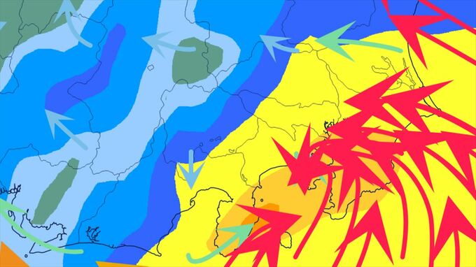 【関東甲信】大気の状態が非常に不安定　1日明け方から昼前にかけ雷を伴った激しい雨　警報級のおそれも【雨と風のシミュレーション】　|　山梨のニュース | ＵＴＹテレビ山梨
