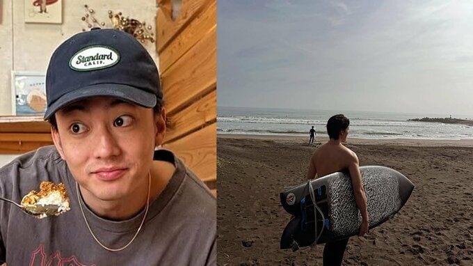 【 伊藤健太郎 】 「海は癒されます」　黒いウェットスーツでサーフィン　プライベートショットを公開|TBS NEWS DIG