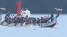 「すごく爽快！」龍の形に模したカヌーを20人ほどの漕ぎ手が息を合わせてゴールを目指す恒例の「ドラゴンカヌー大会」猛暑の中、水上の熱戦【高知】　|　高知のニュース・天気｜KUTV NEWS | KUTVテレビ高知