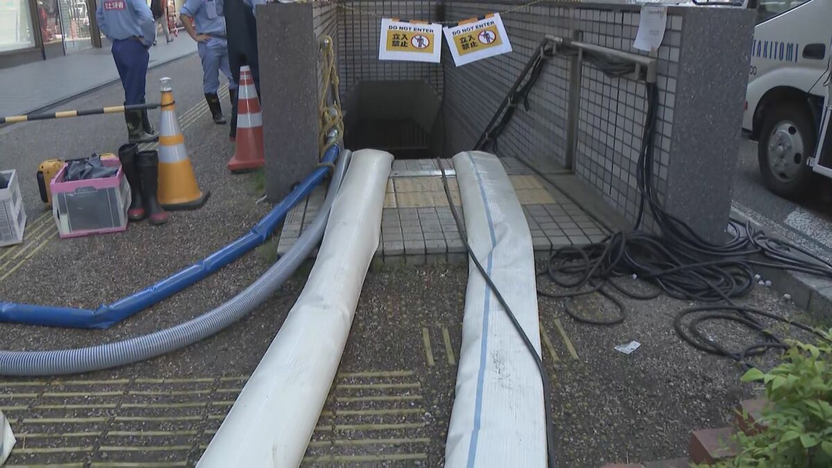 12日の大雨で水没した三重・四日市市の地下駐車場　排水作業おおむね終了　浸水被害の車両は274台に