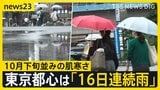 東京都心「16日連続雨」「日照時間 統計史上最少」「10月下旬並みの気温」異例の天気はいつまで?【news23】|TBS NEWS DIG