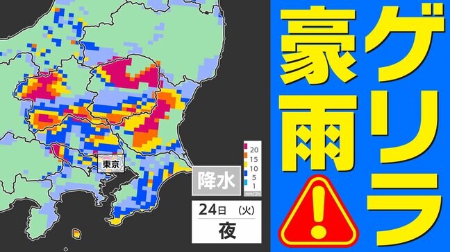 【東京首都圏 ゲリラ豪雨に注意】台風2号から変わる熱帯低気圧接近で大雨のおそれ【きょうあす雨・台風の雨風シミュレーション・警報発表の可能性は?】東京・神奈川・埼玉・千葉・群馬・栃木・茨城|TBS NEWS DIG