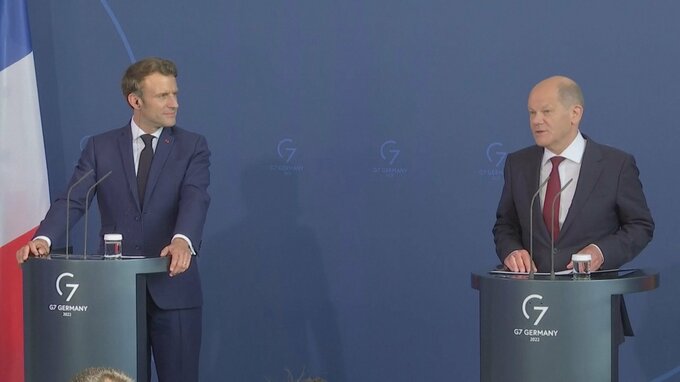 独仏首脳会談  改めてロシアに即時停戦求める姿勢「欧州政治共同体」今後議論か