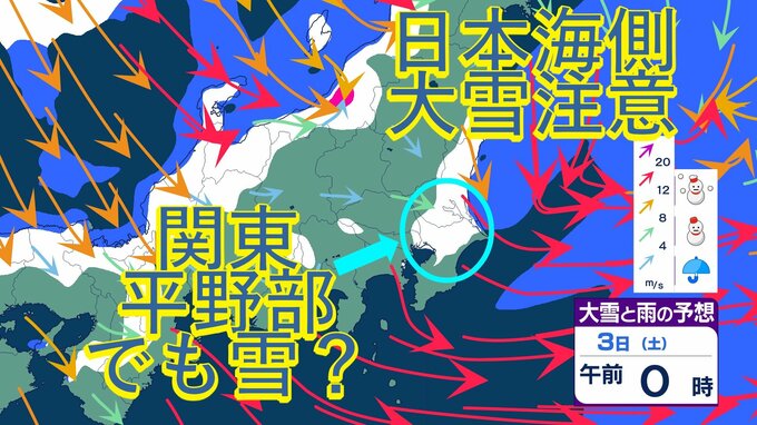 【年末年始の雪】今後は日本海側で警報級の大雪の恐れ　関東の一部平野部でも雪が降る予想|TBS NEWS DIG