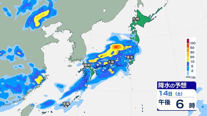 西日本や東日本で激しい雨　大雨で地盤の緩んでいるところでは少ない雨量でも土砂災害のおそれも　【雨のシミュレーション 】土砂災害や浸水に警戒を　|　富山のニュース｜天気・防災｜チューリップテレビ