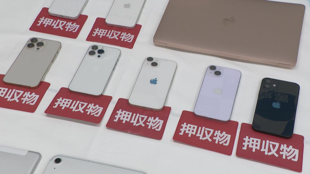 店からスマホやイヤホンなど約600万円相当を盗んだ疑い 男4人を逮捕 20件の窃盗事件に関与か 被害総額3100万円… 愛知