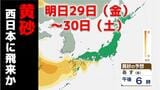 【黄砂情報】29日から九州など西日本に飛来か　視程低下や付着に注意|TBS NEWS DIG