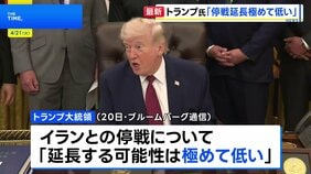 トランプ大統領 イランとの停戦「延長する可能性極めて低い」 期限は22日夕方と主張　合意成立しなければイランの港湾への出入り封鎖解除せず|TBS NEWS DIG