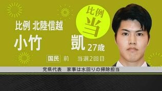 【選挙速報】衆議院選挙 石川1区 国民・小竹凱氏が比例復活での当選確実　|　石川県のニュース｜MRO北陸放送