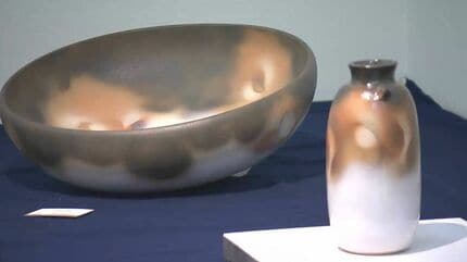山口県の指定無形文化財保持者 萩焼作家・岡田裕さんの作陶展 土の色味