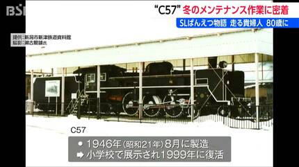 80歳の“貴婦人” SL「C57 180号機」冬のメンテナンスに密着「手をかけた
