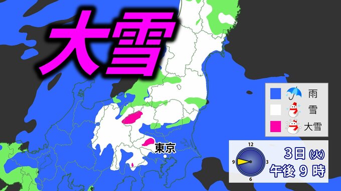 【東京も雪?】南岸低気圧通過　関東甲信・東北など「警報級大雪」のおそれ　平地で積雪となる所も【気象庁・最新の雪と雨のシミュレーション】|TBS NEWS DIG