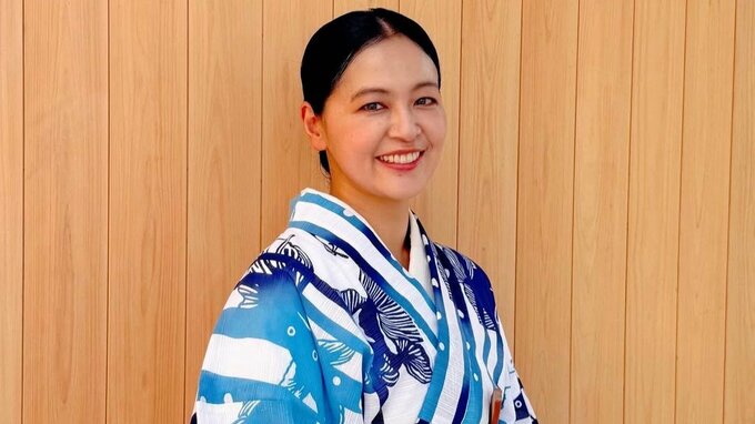 【 黒谷友香 】大阪・堺の伝統染め浴衣で「初・万博」　涼やかな微笑みにフォロワー絶賛「いなせ」「お似合い」「美しい」|TBS NEWS DIG