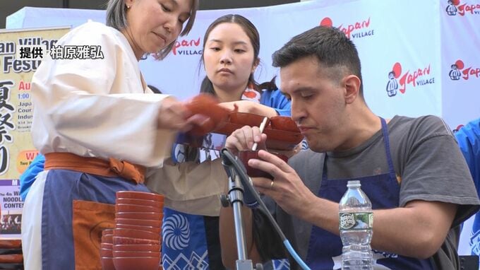 ニューヨークで「どんどん」「じゃんじゃん」　12人がわんこそばに挑戦　白熱した大食いチャレンジの結果、1分間で29杯食べた男性が優勝　岩手　|　IBC NEWS | IBC岩手放送