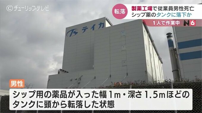 薬品入ったタンク内に転落か　医薬品製造工場で男性死亡　富山　|　富山のニュース｜天気・防災｜チューリップテレビ