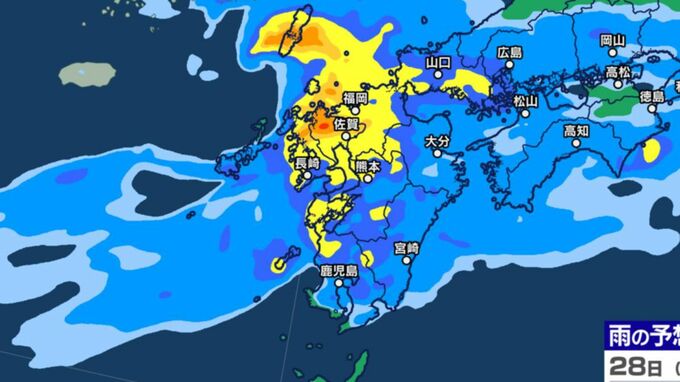 【九州大雨】線状降水帯発生のおそれ【27日夜～28日雨シミュレーション】…1時間ごとの雨雲を予測「通勤時間に大雨直撃」か　福岡・長崎・佐賀・大分・熊本・鹿児島・宮崎の雨量【大雨情報】　|　鹿児島のニュース｜MBC NEWS｜南日本放送