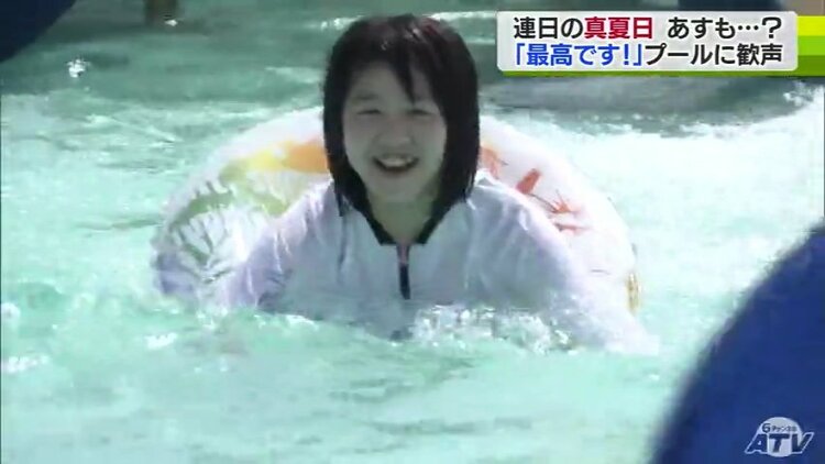 連日の真夏日「最高です！」プールに歓声も・・・高温続き3日からは